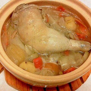 土鍋でサムゲタン風スープ